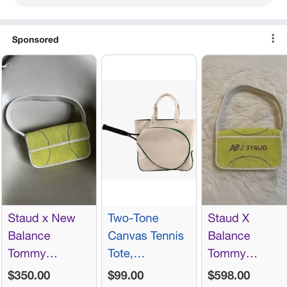 Staud x New Balance Collab Tennis Tommy Beaded Bag - Picture 6 of 6